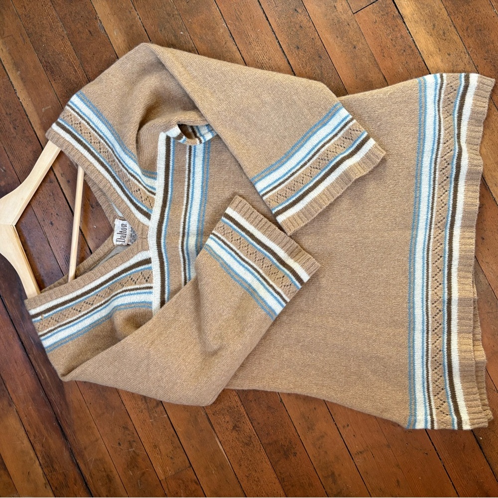 Vintage Dalton Camel Hair and Geelong Lambswool Women's Sweater